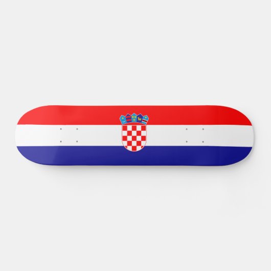 Kroatische Flagge Skateboard (Horizontal)