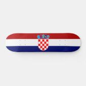 kroatische Flagge Skateboard (Horizontal)