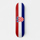 kroatische Flagge Skateboard (Vorne)