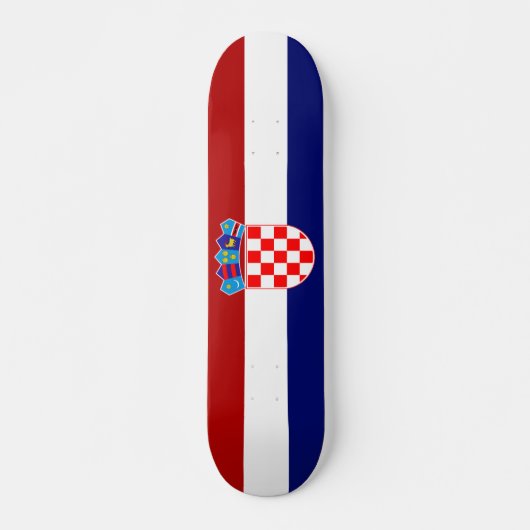 kroatische Flagge Skateboard (Vorne)