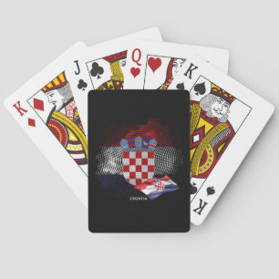 Kroatische Flagge Spielkarten