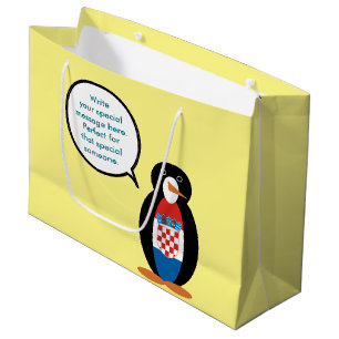 Kroatische Flagge Sprechende Ms Penguin Personalis Große Geschenktüte
