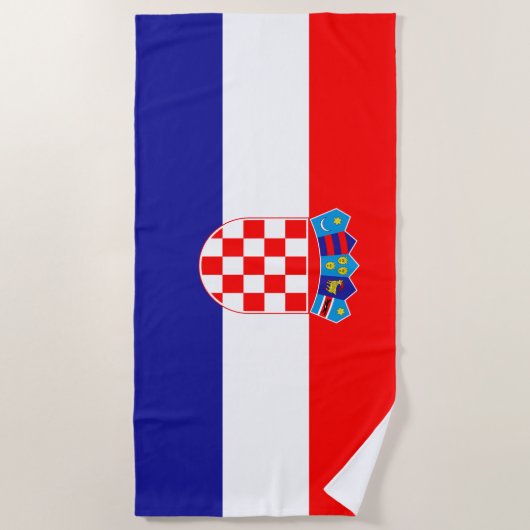 Kroatische Flagge Strandtuch (Vorderseite)