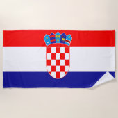 Kroatische Flagge Strandtuch (Vorderseite)