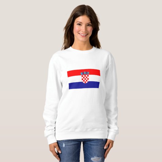 Kroatische Flagge Sweatshirt (Vorne ganz)