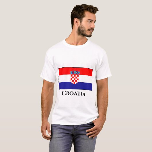 kroatische Flagge T-Shirt (Vorne ganz)