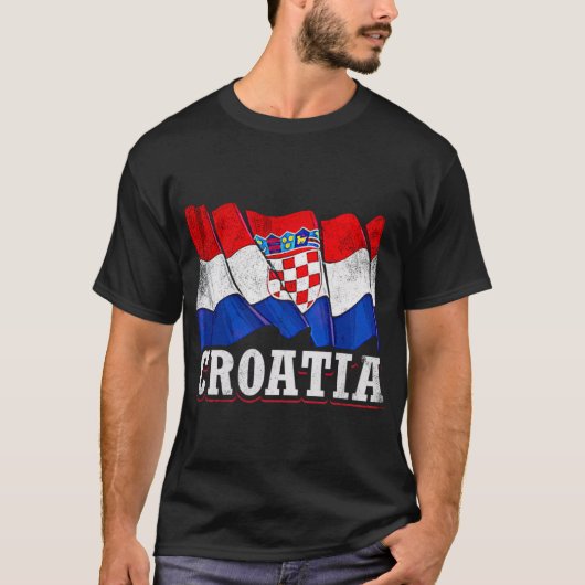 Kroatische Flagge T-Shirt (Vorderseite)