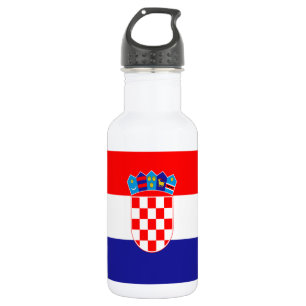Kroatische Flagge Trinkflasche