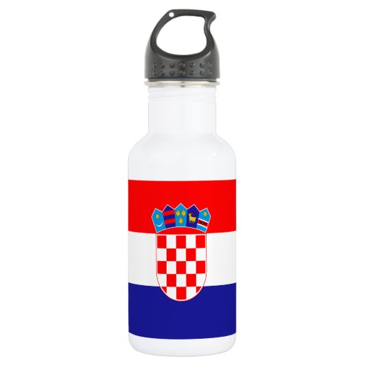 Kroatische Flagge Trinkflasche (Vorderseite)