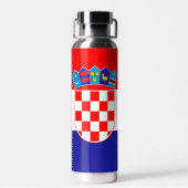 Kroatische Flagge Trinkflasche (Rückseite)