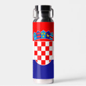 Kroatische Flagge Trinkflasche (Vorne)