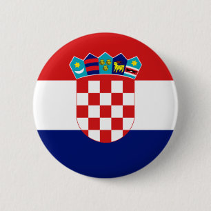 Kroatische Flagge - Trobojnica Button