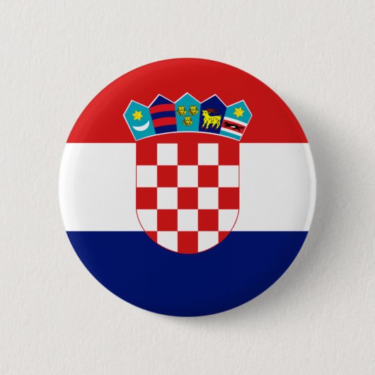 Kroatische Flagge - Trobojnica Button (Vorderseite)
