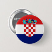 Kroatische Flagge - Trobojnica Button (Vorne & Hinten)