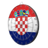 Kroatische Flagge - Trobojnica Dartscheibe (Vorderseite rechts)