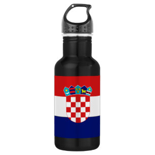 Kroatische Flagge - Trobojnica Edelstahlflasche