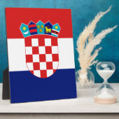 Kroatische Flagge - Trobojnica Fotoplatte (Seite)