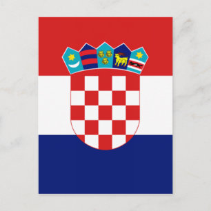 Kroatische Flagge - Trobojnica Postkarte