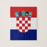 Kroatische Flagge - Trobojnica Puzzle<br><div class="desc">Kroatische Flagge - Trobojnica</div>