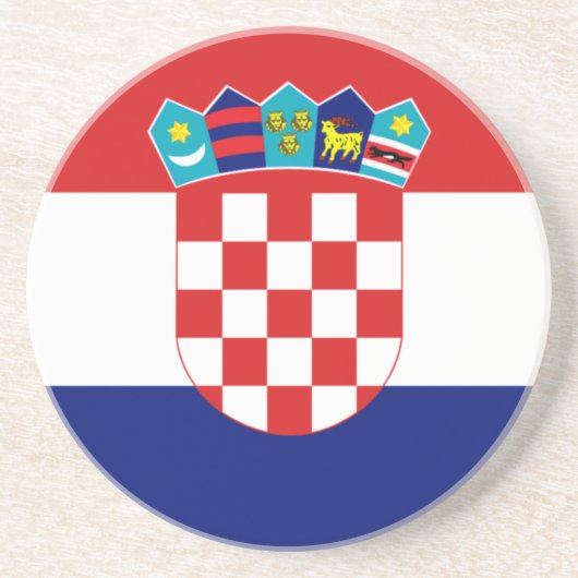 Kroatische Flagge - Trobojnica Untersetzer (Vorne)