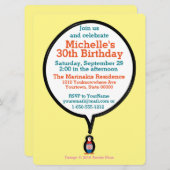 Kroatische Flagge - Vortrag von Frau Penguin Perso Einladung (Vorne/Hinten)