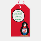 Kroatische Flagge - Vortrag von Frau Penguin Perso Geschenkanhänger (Rückseite)