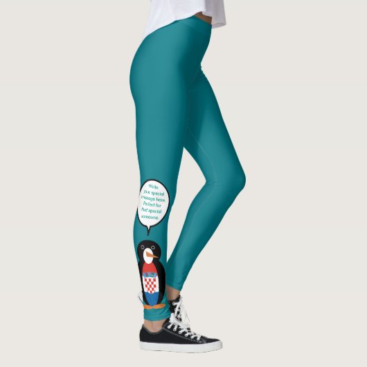 Kroatische Flagge - Vortrag von Frau Penguin Perso Leggings (Rechts)
