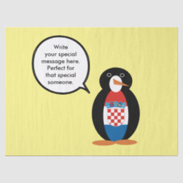 Kroatische Flagge - Vortrag von Frau Penguin Perso Seidenpapier