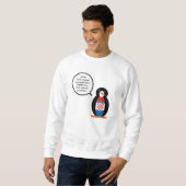 Kroatische Flagge - Vortrag von Frau Penguin Perso Sweatshirt (Vorne ganz)