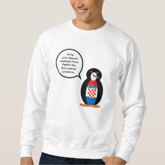 Kroatische Flagge - Vortrag von Frau Penguin Perso Sweatshirt