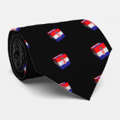 Kroatische Flagge würfelig Krawatte (Gerollt)