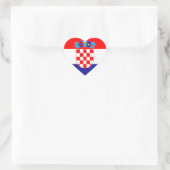 Kroatische Flaggen-Heftsticker Herz-Aufkleber (Tasche)