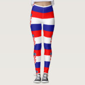 Kroatische Flaggenentwurfs-Muster-Leggings Leggings (Vorderseite)