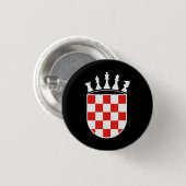 Kroatische Flaggenfarben Schachspieler Geschenke f Button (Vorne & Hinten)