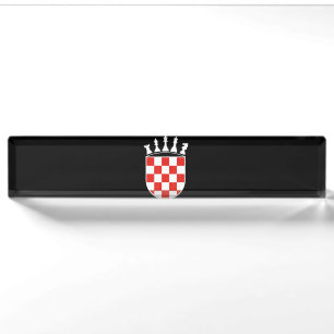 Kroatische Flaggenfarben Schachspieler Geschenke f Namensplakette
