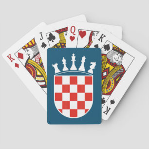 Kroatische Flaggenfarben Schachspieler Geschenke f Spielkarten