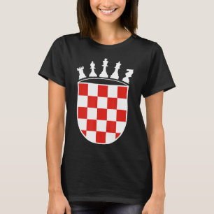 Kroatische Flaggenfarben Schachspieler-Geschenke f T-Shirt