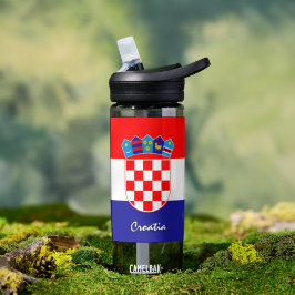 Kroatische Flasche, patriotische kroatische Flagge Trinkflasche