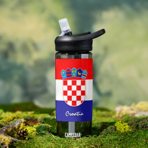 Kroatische Flasche, patriotische kroatische Flagge Trinkflasche