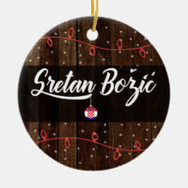 Kroatische frohe Weihnachten, Sretan Božić Keramik Ornament