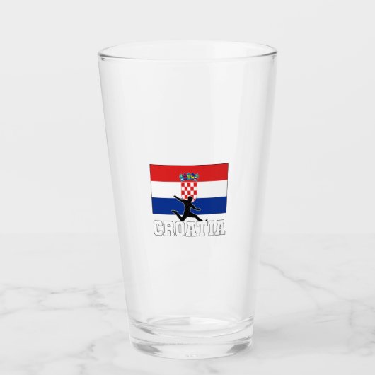 Kroatische Fußballnationalmannschaft Glas (Vorderseite)
