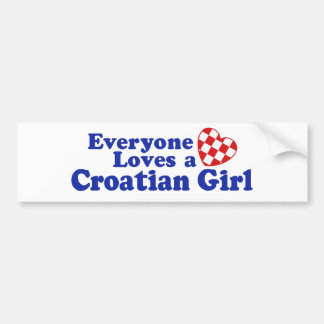Kroatische Girl Autoaufkleber