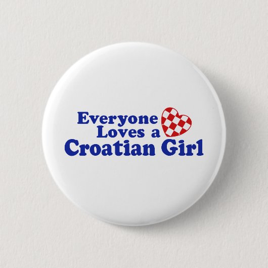 Kroatische Girl Button (Vorderseite)