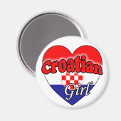 Kroatische Girl Magnet (Vorderseite/Rückseite)