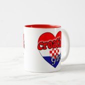 Kroatische Girl Two-Tone-Kaffee-Tasse Zweifarbige Tasse (VorderseiteRechts)