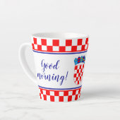 Kroatische Guten Morgen Dobro Jutro Latte Tasse (Linke Ecke)