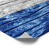 Kroatische Holzflagge Poster (Ecke)