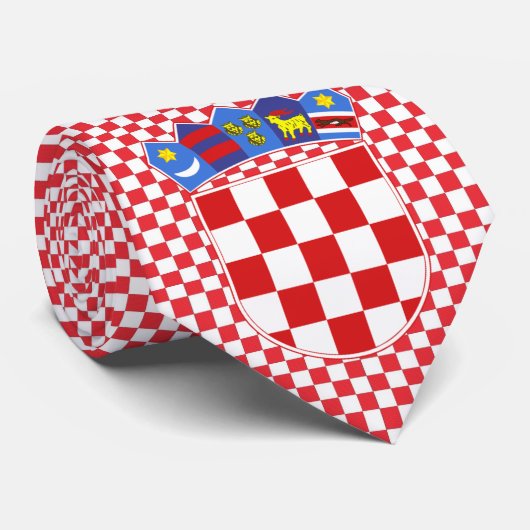 Kroatische Krawatte mit Wappen (Gerollt)
