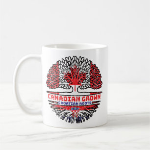 Kroatische kroatische kanadische Tree Roots-Flagge Kaffeetasse