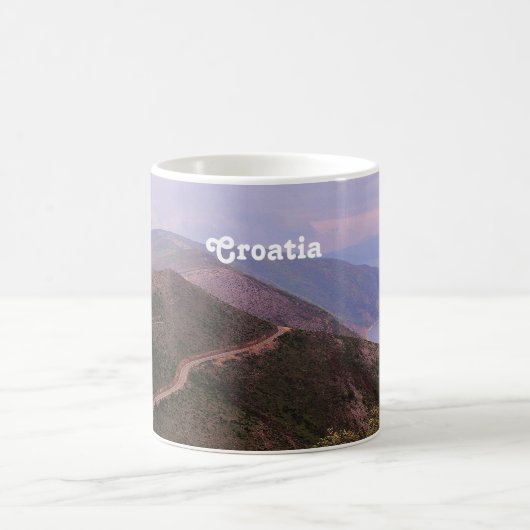 Kroatische Landschaft Kaffeetasse (Mittel)